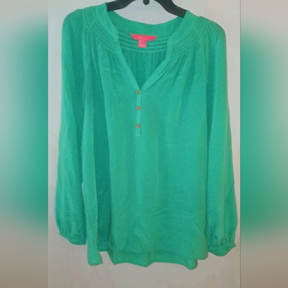 Lilly Pulitzer Elsa Silk Top Sz M